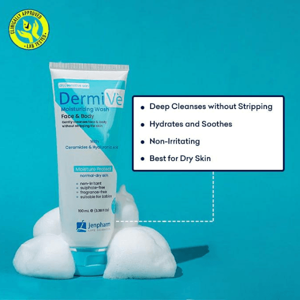 Buy Dermive Moisturizing Wash 100ml For Cleanses Face & Body By Jenpharm With Best Price In Pakistan - AAB Fashion Galleria