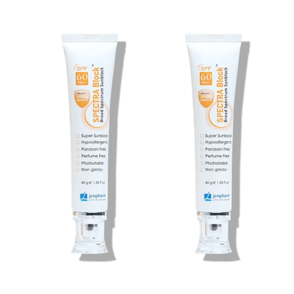 Buy SPECTRABLOCK SPF60 40g For UVA and UVB rays By Jenpharm With Best Price In Pakistan - AAB Fashion Galleria