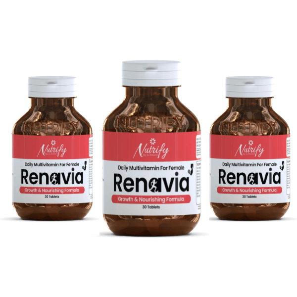 Buy RENAVIA Daily Multivitamin For Females 30 Tablets For Growth & Nourishing By Nutrify WIth Best Price In Pakistan - AAB Fashion Galleria