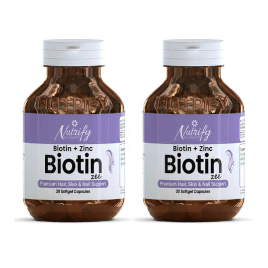 Buy BIOTIN ZEE 30 Softgel Capsules | For Premium Hair, Skin & Nails Support By Nutrify With Best Price In Pakistan - AAB Fashion Galleria