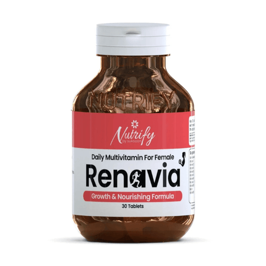 Buy RENAVIA Daily Multivitamin For Females 30 Tablets For Growth & Nourishing By Nutrify WIth Best Price In Pakistan - AAB Fashion Galleria