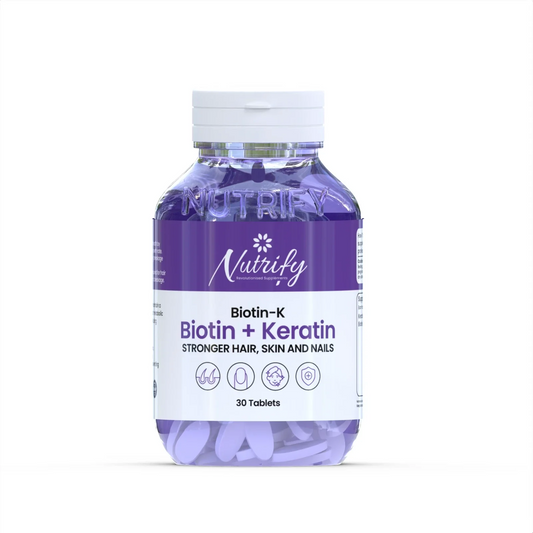 Buy Biotin‑K (Biotin + Keratin) For Stronger Hair, Skin & Nails By Nutrify With Best Price in Pakistan